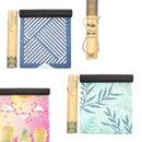Blaue Myga Eco Yogamatte aus veganem Material, luxuriöses Design, rutschfest und geeignet für Yogaübungen.