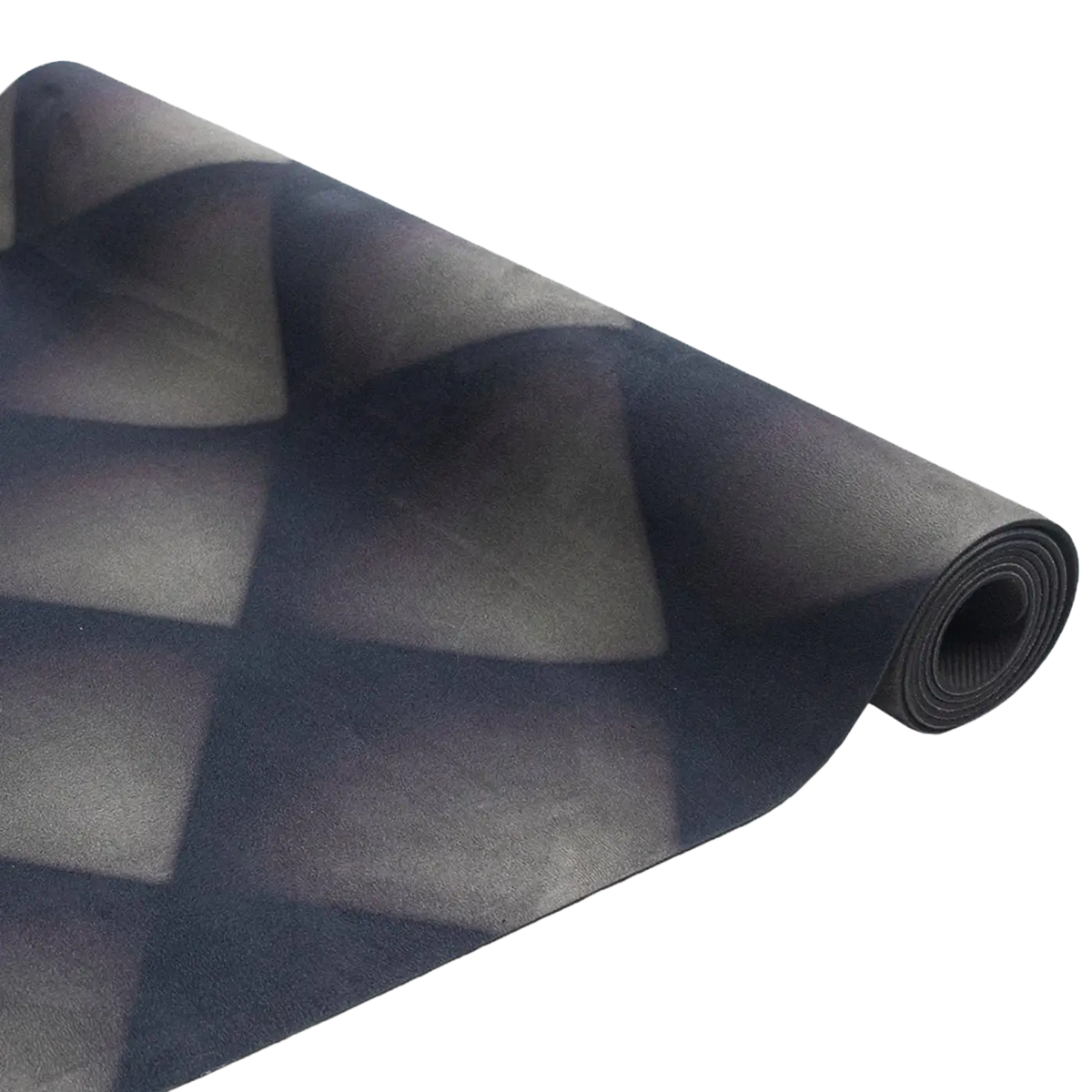 Vegane Yogamatte von Myga Eco mit Wildleder-Oberfläche und Gummibaum-Unterseite, ideal für Yogaübungen.