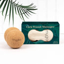 Myga Eco Korkmassage Erdnuss Doppel-Ball, multifunktionales Faszienmassagewerkzeug für Fitness und Muskelentspannung.