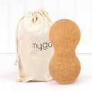 Myga Eco Korkmassage Erdnuss Doppel-Ball für Faszienmassage, Fitness und Muskelentspannung, aus nachhaltigem Korkmaterial