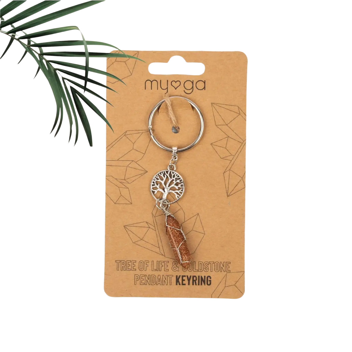 Myga Eco Schlüsselanhänger mit Baum des Lebens Design, silberner Schmuckanhänger, nachhaltiges Zubehör für Schlüssel und Taschen