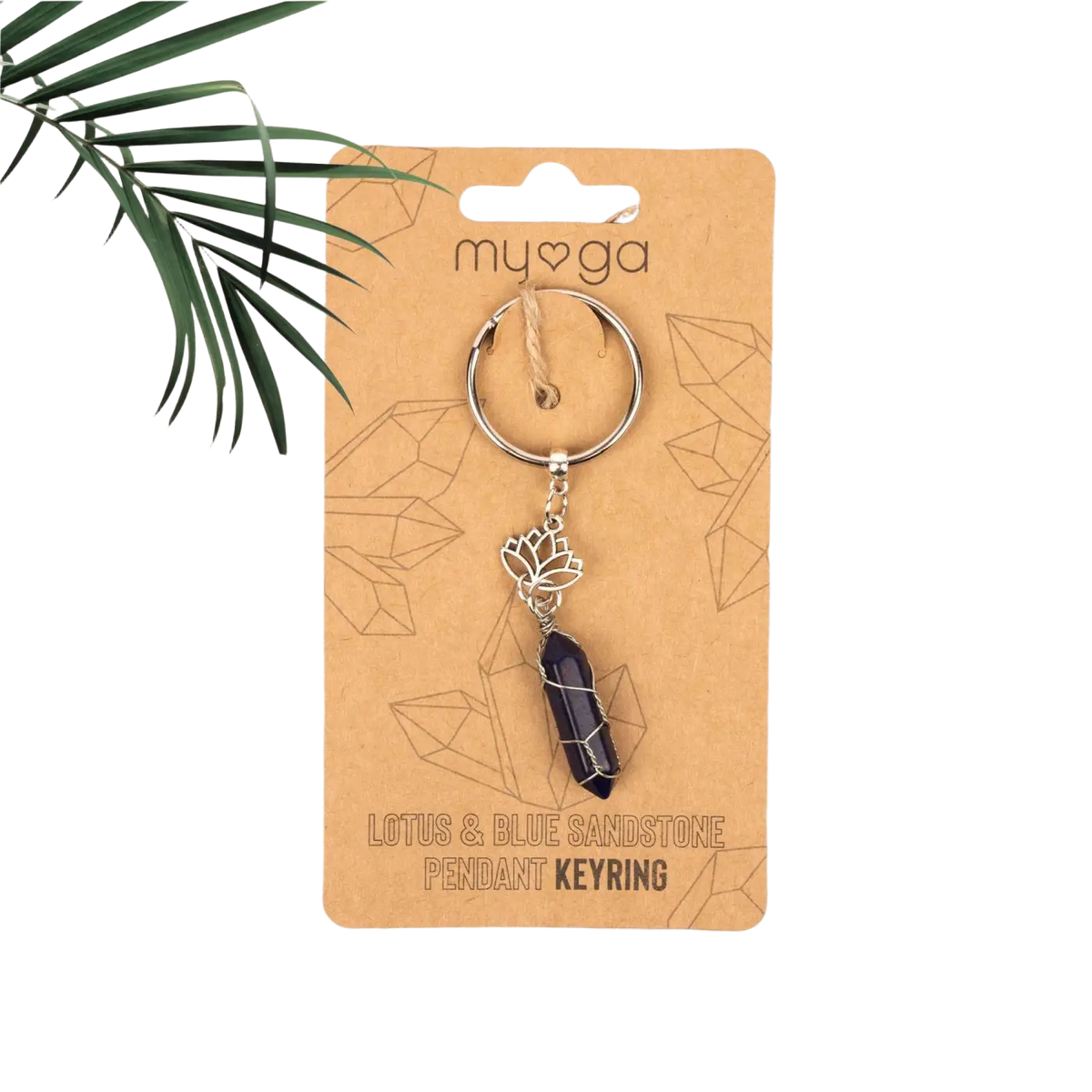 Myga Eco Schlüsselanhänger aus Schmuck mit zarten Lotusblüten, silberfarbenem Anhänger, elegantes Accessoire für Schlüssel oder Tasche