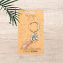 Myga Eco Schlüsselanhänger aus Schmuckmaterial, nachhaltiges Accessoire mit stilvollem Design, sichtbar auf dem Bild.