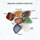 Chakra-Steine aus Myga Eco Schmuck, farbige Edelsteine in einem harmonischen Chakra-Design, naturbelassen und elegant.