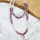 Mala Perlenkette von Myga Eco, Balance Handkette und Gebetskette, Schmuck für Hals und Handgelenk, natürliche Perlen in Harmonie