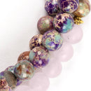 Mala Perlenkette und Handkette von Myga Eco, Gebets- und Balance-Schmuck aus Perlen für Hals und Handgelenk
