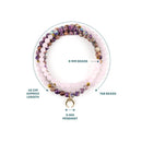 Myga Eco Mala Perlenkette und Handkette aus Schmuck mit Gebetsperlen für Hals und Handgelenk, natürliche Balance und Stil