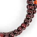 Mallah Meditations-Perle Mala Gebetskette aus Schmuck, mit natürlichen Perlen und Myga Eco Branding sichtbar.