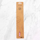 Versilberte Halskette mit rosa Achat-Anhänger, eleganter Schmuck von Myga Eco, filigranes Design und zarter Edelstein.