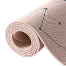 Beige strukturierte myga eco space dino yogamatte mit grüner punktet constellation stickerei für kinder bei mana shop