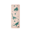 Pink myga eco space dino yogamatte für kinder mit teal dinosaurier und weltraumdesign von mana shop