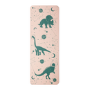 Rosa myga eco yogamatte für kinder mit teal dinosaurier und weltraum motiven von mana shop