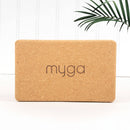 Kork Yoga-Block von Myga Eco, stabile und umweltfreundliche Yoga-Hilfsmittel für Dehnung und Balance.