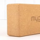 Kork-Yoga-Block von Myga Eco, rutschfester Yoga-Hilfsmittel für Dehnung und Balance, natürliche Holzoptik