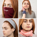 Myga Eco multifunktionales Stirnband, Bandana und Halstuch aus Yogakleider, vielseitig tragbares Accessoire, in bunten Farben.
