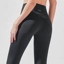 Schwarze 7/8 Yoga Leggings mit hoher Taille von Myga Eco, bequemes Yogakleider aus elastischem Material