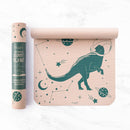 Myga Eco Space Dino Yogamatte für Kinder, bunte, rutschfeste Yogamatte mit Dinosaurier-Design für Kinder.