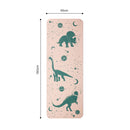 Myga Eco Space Dino Yogamatte für Kinder, bunte Dinos auf rutschfester Yogamatte für Kinder und Kinder-Yoga-Übungen.