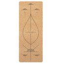 Myga Eco Korkmatte Yoga Yogamatte XL auf glattem Boden, naturfarben, rutschfest und umweltfreundlich für Yogaübungen.