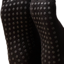 Schwarze Myga Grip Yoga Socken aus Baumwolle, rutschfeste Struktur für sicheren Halt beim Yoga und Pilates.