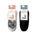 Grau-schwarze myga gripped yoga-socken mit cross-strap-design für rutschfestes training bei mana shop