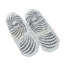 Graue myga gripped yoga-socken schwarz mit spiralförmigen schwarzen saugnoppen auf der sohle bei mana shop