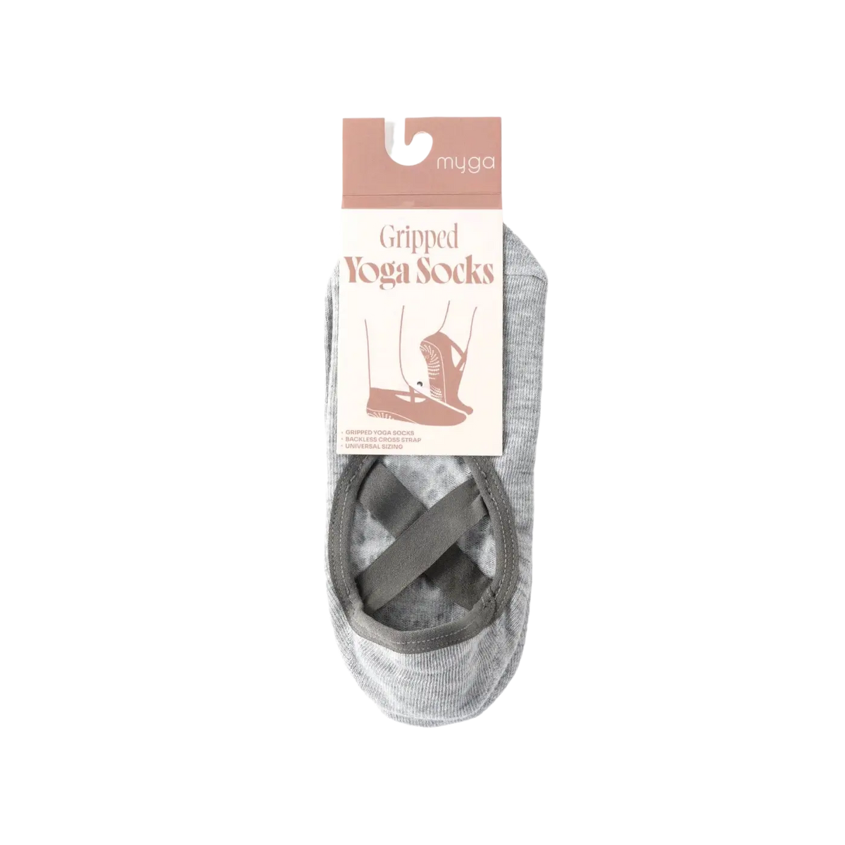 Schwarze Myga Gripped Yoga-Socken aus elastischem Material, ideal für Yogakleidung, mit rutschhemmender Sohle, von Myga Eco.