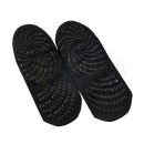 Myga gripped yoga-socken schwarz mit rutschfester gummisohle und kreisförmigen mustern für besseren halt bei mana shop