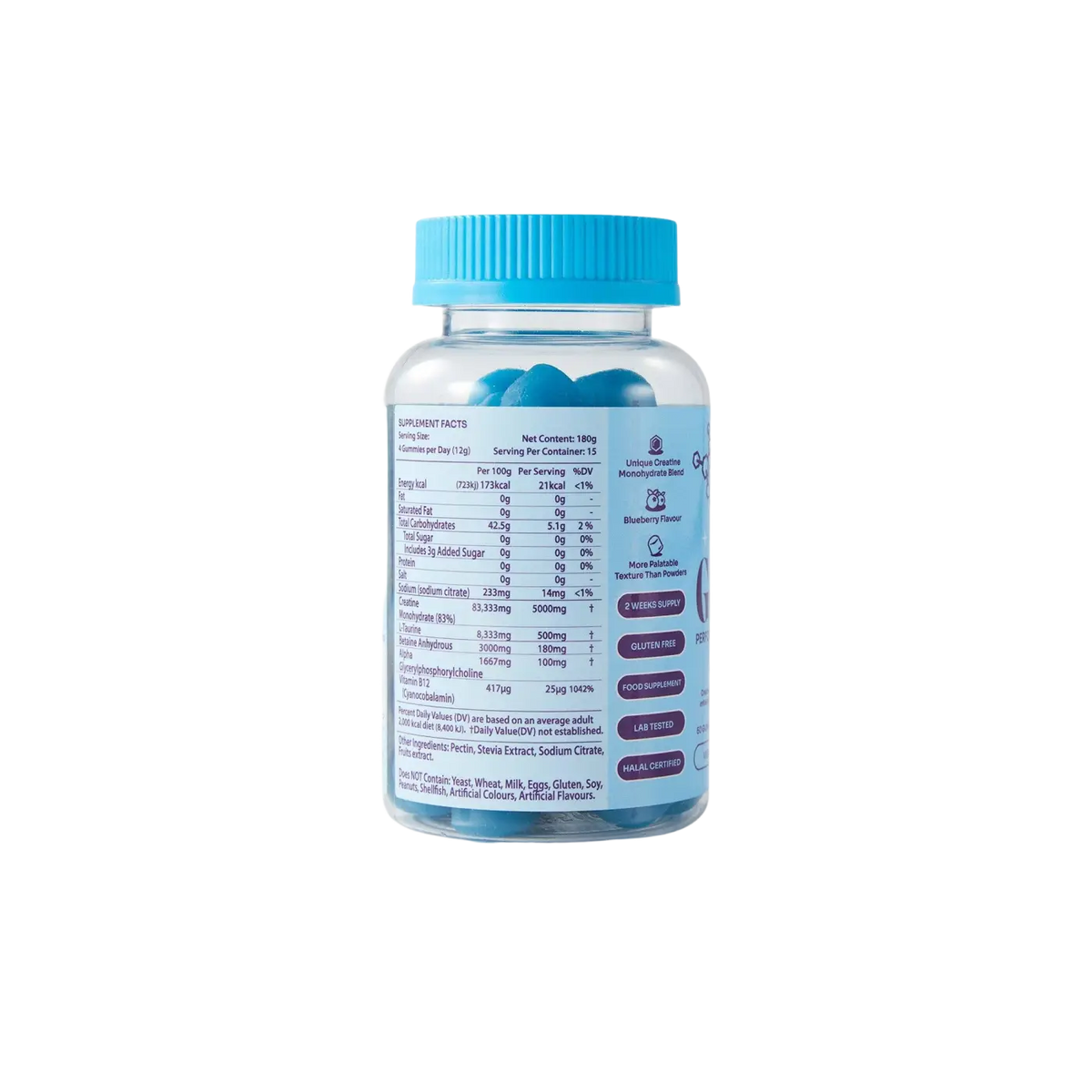 Kreatin Gummies Blaubeere, Gummis
