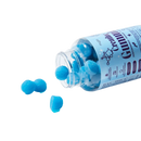 Myga Kreatin Gummies mit Blaubeer-Geschmack zur Energie und Muskelregeneration, liegende Gummibärchen in einer Packung.