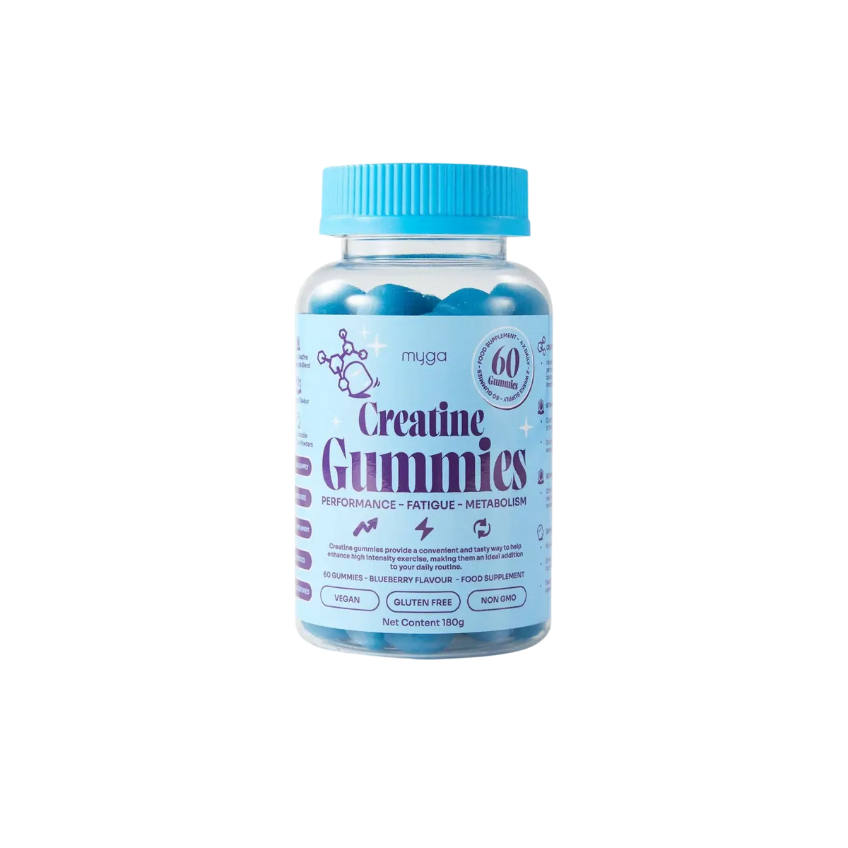 Kreatin Gummies Blaubeere, Nahaufnahme