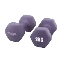 Myga Paar Hex-Kurzhanteln 1-10 kg, lila Yogazubehör, stabile Hanteln mit matter Oberfläche für Krafttraining und Fitness.