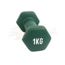 Matte grüne myga paar hex-kurzhantel 1 kg mit 1 kg aufdruck aus mana shop zum bild vergrößern