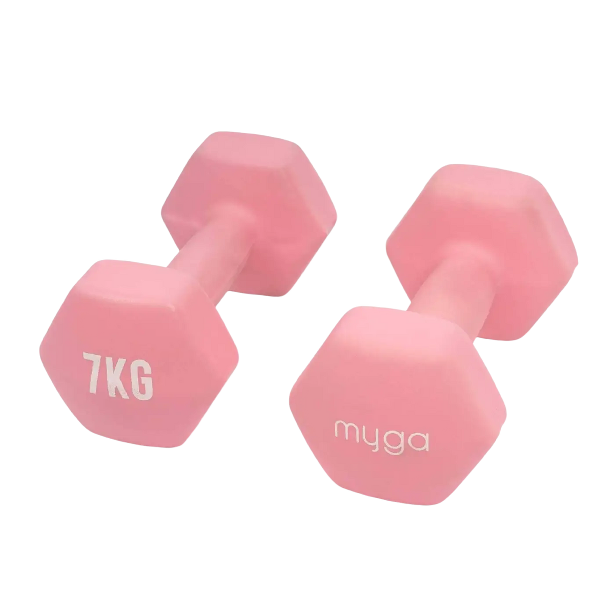 Myga Paar Hex-Kurzhanteln 1-10 kg, rosa, sechseckiges Design, Yogazubehör für Krafttraining und Fitnessübungen