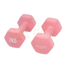 Myga paar hex-kurzhanteln 7kg pink matte ausführung mit weißem branding ideal für krafttraining im mana shop image to zoom