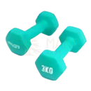 Myga paar hex-kurzhanteln 1-10 kg in türkis mit matter oberfläche ideal für das mana shop image to zoom