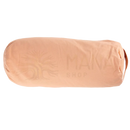 Myga stützkissen yogakissen bolster in pfirsichfarbenem, weichem stoff mit schlaufe ideal für yin yoga im mana shop