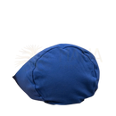 Blaues myga stützkissen yogakissen bolster aus stoff auf korkmatte für yin yoga im mana shop