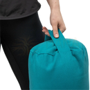 Teal yoga cushion myga stützkissen bolster with handle for yin yoga from mana shop