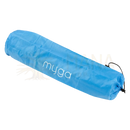 Myga yoga tragetasche in bright blue with drawstring closure and subtle white branding for kompakte pilates and yoga mats