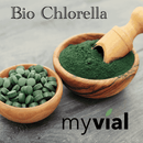 Bio Chlorella Pulver von myvial, 100 g, veganes Nahrungsergänzungsmittel mit Chlorella Vulgaris in Pulverform.