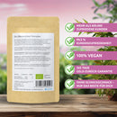 Produktetikett und Vorteile der myvial Bio Mariendistel Komplex Kapseln
