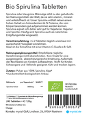 Bio Spirulina Tabletten von myvial, 240 vegane Nahrungsergänzungspillen, grüne Spirulina-Presslinge in einer Packung