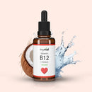 myvial Vitamin B12 Tropfen mit Folsäure, Nahrungsergänzung für Energie, Nerven und Blutbildung, Flasche mit Tropfflasche
