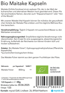 Maitake Vitalpilz Nahrungsergänzung von myvial, 120 Kapseln, natürliche Heilpilz aus traditioneller Verwendung