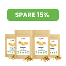 Vegane Omega 3 Kapseln aus Algenöl von myvial, 120 Stück, Nahrungsergänzung, in einer offenen Packung mit Kapseln.