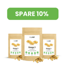 Vegan Omega 3 Kapseln aus Algenöl, 120 Stück, Nahrungsergänzung, in einer transparenten Flasche mit Kapseln