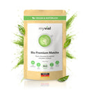 Eine Packung myvial Bio Premium Matcha-Pulver in matcha_powder