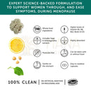 Eine frische gelbe zitronenscheibe mit grünem blatt als bild zum zoomen für vitamine und mineralien bei wechseljahren