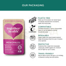 Pink-beige herztasche mit zusammen gesundheit wholefood multivitaminen für vitamine und mineralien wechseljahre